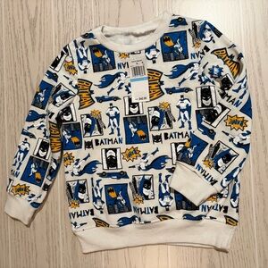 Hybrid Apparel Batman Boys‎ Gray Fleece Sweatshirt Size 5 NEW